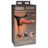 King Cock Elite Comfy - anbringbarer Dildo mit Gurt (dunkles Natur) 