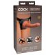 King Cock Elite Comfy - anbringbarer Dildo mit Gurt (dunkles Natur) 