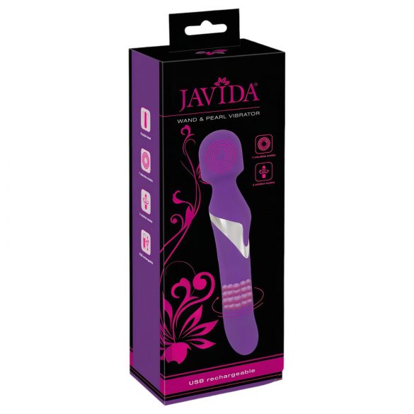 Javida Wand & Pearl - 2in1 Massage Vibrator (Lila) 