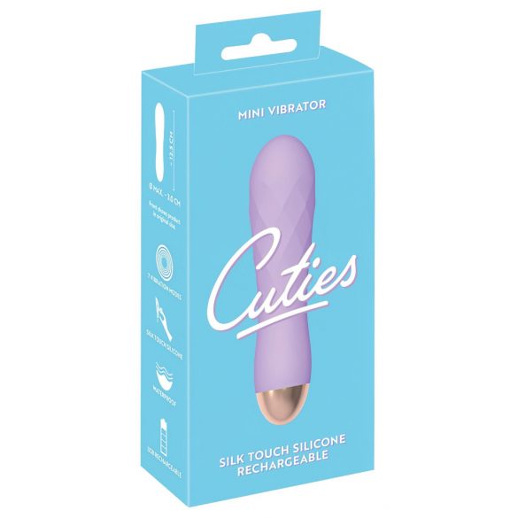 Cuties Mini - akkubetriebener, wasserdichter, gitterförmiger Vibrator (lila) 