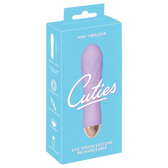 Cuties Mini - akkubetriebener, wasserdichter, gitterförmiger Vibrator (lila) 