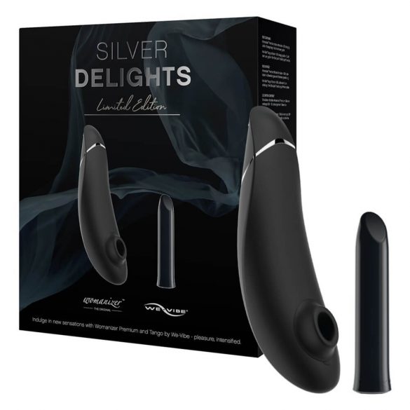 Womanizer Silver Delights - Luftwellen-Vibratoren-Set (Schwarz) 