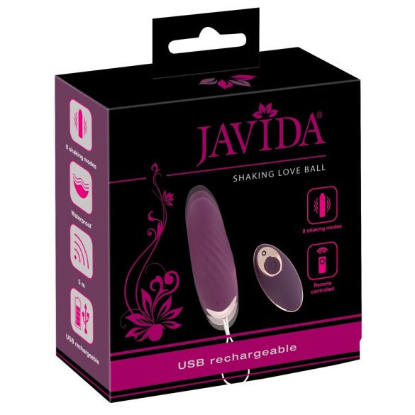 Javida Shaking Love - Funkgesteuertes, pulsierendes Vibrations-Ei (Lila) 