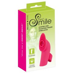   SMILE Licking - wiederaufladbarer, luftwellen-züngelnder Finger-Vibrator (pink)