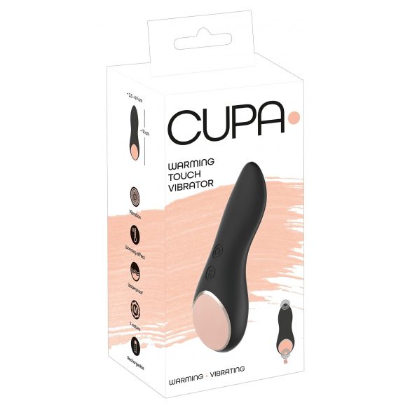 You2Toys CUPA - akkubetriebener, wärmender Klitoris-Vibrator (schwarz) 