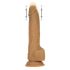 Naked Addiction Thrusting 9 - Akkubetriebener, funkgesteuerter Stoßvibrator - dunkel (23cm) 