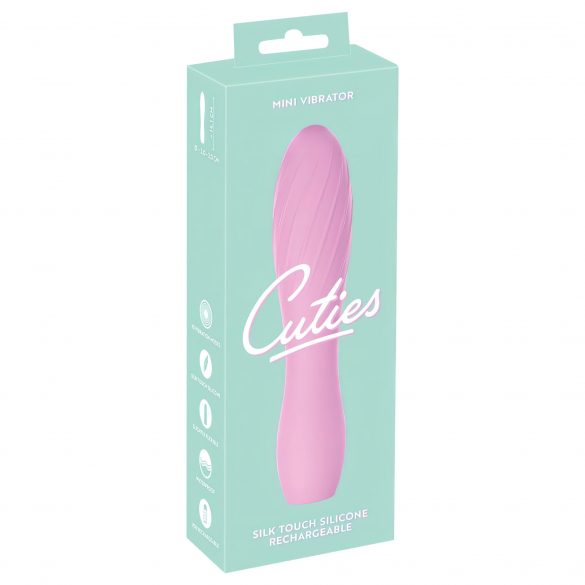 Cuties Mini 3 - akkubetriebener, wasserdichter, gerippter Vibrator (pink) 