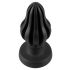 ANOS - superweicher, gerippter Anal-Dildo - 5cm (schwarz) 