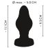 ANOS - superweicher, gerippter Anal-Dildo - 5cm (schwarz) 