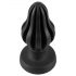 ANOS - superweicher, gerippter Anal Dildo - 7cm (schwarz)