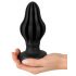 ANOS - super weicher, gerippter Anal-Dildo - 7cm (schwarz) 