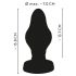 ANOS - super weicher, gerippter Anal-Dildo - 7cm (schwarz) 