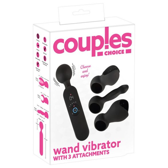 Couples Choice - akkubetriebener, wärmender Massage-Vibrator (schwarz) 