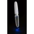 You2Toys Liaison - Akkubetriebener Silikon-Glas LED Vibrator (Transparent-Weiß) 