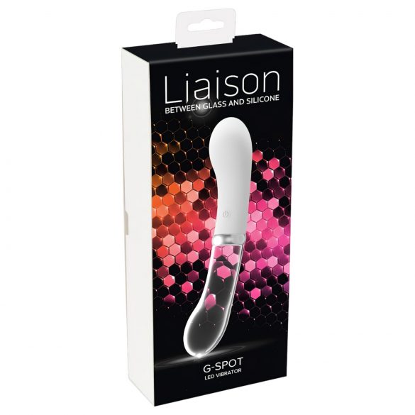 You2toys Liaison - Silikon-Glas LED Vibrator (transparent-weiß) 