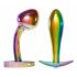 ANOS Metall Rainbow - metallischer Anal-Dildo-Set (2-teilig) 