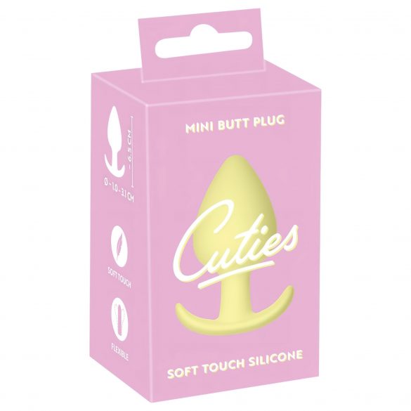 Cuties Mini Anal Plug - Silikon Anal Dildo - Gelb (3,1cm) 