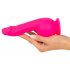 SMILE Powerful - Akkubetriebener, zweimotoriger Saugnapf-Vibrator (Pink) 