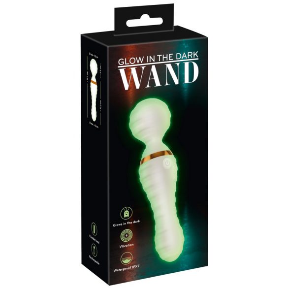 You2Toys Leuchten im Dunkeln - fluoreszierender Massagevibrator (Weiß) 