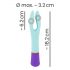 You2Toys Bunt - Akkumulatorbetriebener, wasserdichter Vibrator mit zwei Motoren (bunt)