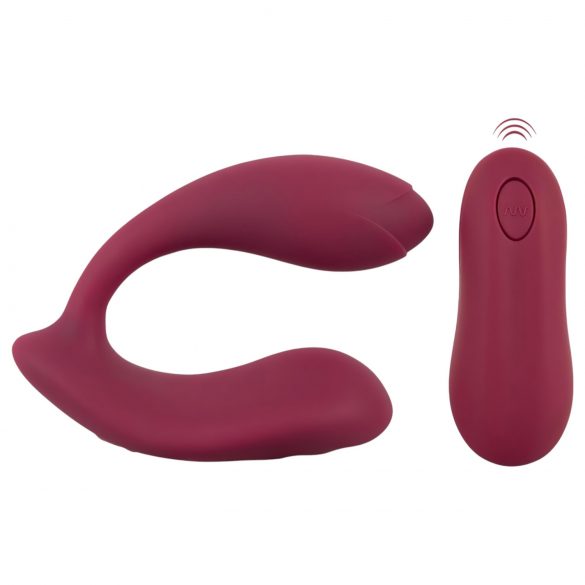 You2Toys Rosenrot - Akku-Auflegevibrator mit Fernbedienung (rot)