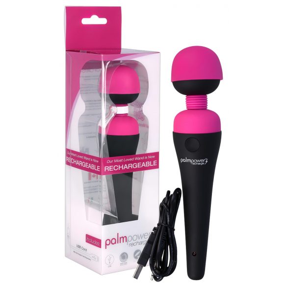 PalmPower Wand - Akkubetriebener Massagevibrator (Pink-Schwarz) 