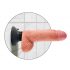 King Cock 7 flexibler, testikularer, Saugnapf Vibrator (18 cm) - natürlich 