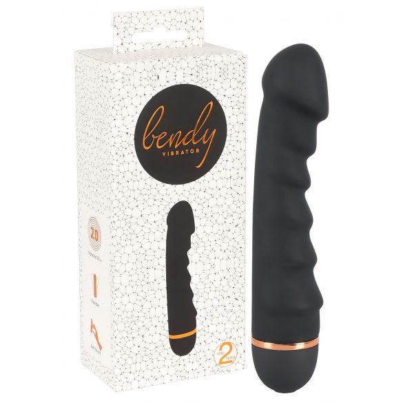 You2Toys - Bendy Ripple - gerippter Vibrator (schwarz) 