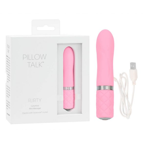 Pillow Talk Flirty - wiederaufladbarer Stab-Vibrator (pink) 