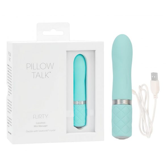 Pillow Talk Flirty - akkubetriebener Stabvibrator (türkis) 