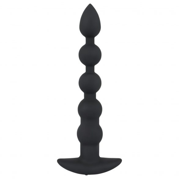 Black Velvet - Akkubetriebener Anal-Vibrator mit 5 Perlen (schwarz) 