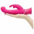 Happyrabbit G-Punkt - wasserdichter, akkubetriebener Vibrator mit Klitorisschiene (pink) 