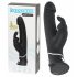 Happyrabbit Realistic - Wasserdichter, akkubetriebener Vibrator mit Klitorisarm (schwarz) 