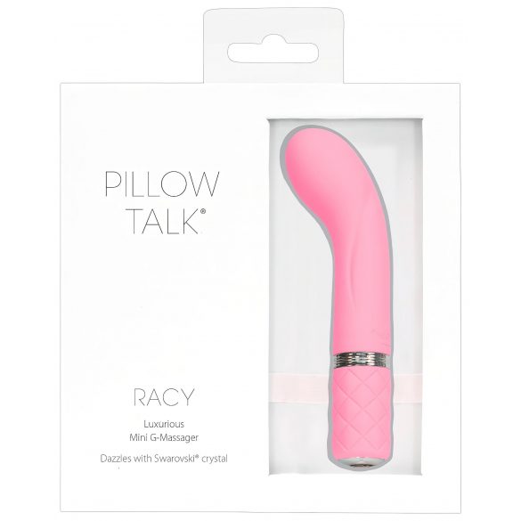 Pillow Talk Racy - Akkubetriebener, schlanker G-Punkt-Vibrator (pink) mit Swarovski-Kristall 