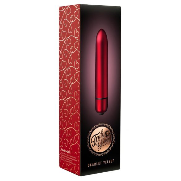 Scarlet Velvet - Mini Lippenstift-Vibrator (10 rhythmisch) - Rot 