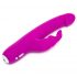 Happyrabbit Realistic Slim - wiederaufladbarer Vibrator mit Klitorisarm (lila)
