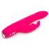 Happyrabbit Curve Slim - wasserdichter, akkubetriebener Vibrator mit Klitorisarm (pink)
