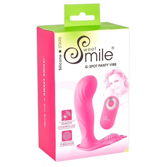 SMILE G-Punkt Slip - akkubetriebener, funkgesteuerter Strap-on-Vibrator (pink) 