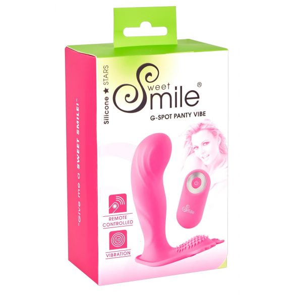 SMILE G-Spot Panty - wiederaufladbarer, drahtloser Anlegevibrator (Pink)