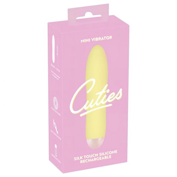 Cuties Mini Gelb - wiederaufladbarer Silikonstabvibrator (gelb) 