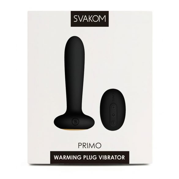 Svakom Primo - aufladbarer, wasserdichter, beheizter Analvibrator (Schwarz) 