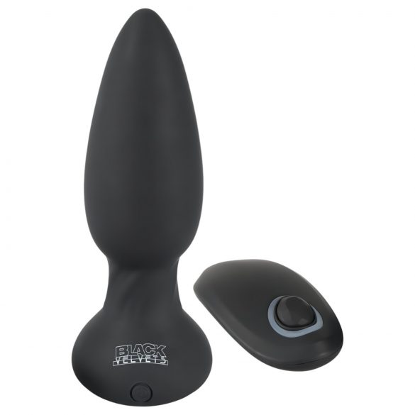 Black Velvet - Akkubetriebener, drahtloser, pulsierender Analvibrator (Schwarz) 