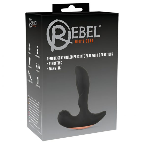 Rebel - Funkbeheizter Prostata-Massager Vibrator (Schwarz) 