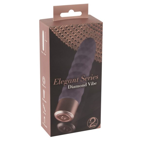 You2Toys Elegant Diamond - wiederaufladbarer Stabvibrator (dunkellila) 