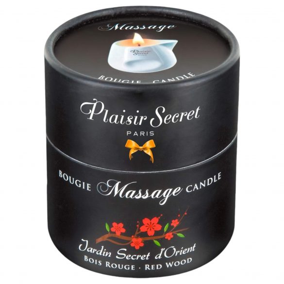 Plaisirs Secrets Red Wood - Massagekerze (80ml) 