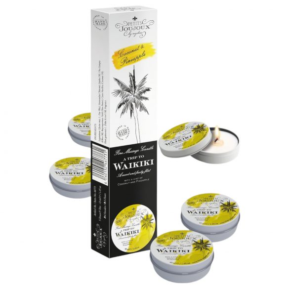 Petits Joujoux Waikiki - Massagekerzen - Kokos-Ananas (5 x 43ml) 