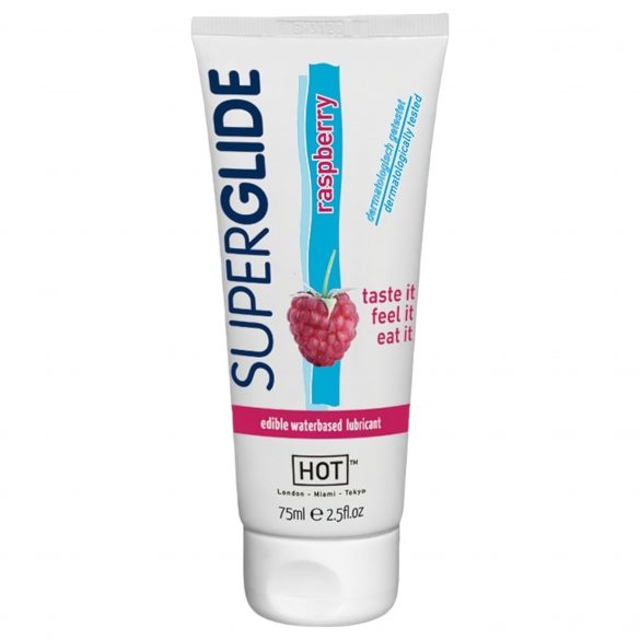 HOT Superglide Himbeere - essbares Gleitmittel (75ml) 