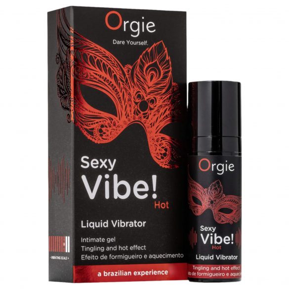 Orgie Sexy Vibe HOT - Erdbeerwärmender Flüssigvibrator (15ml) 