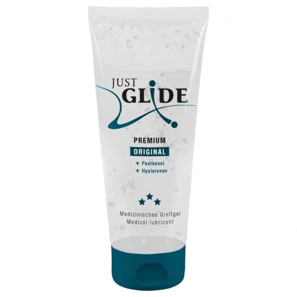 Just Glide Premium Original - veganes, wasserbasiertes Gleitgel (200ml) 