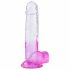 Sunfo - Saugnapf, realistischer Dildo mit Hoden - 22cm (transparent-lila) 